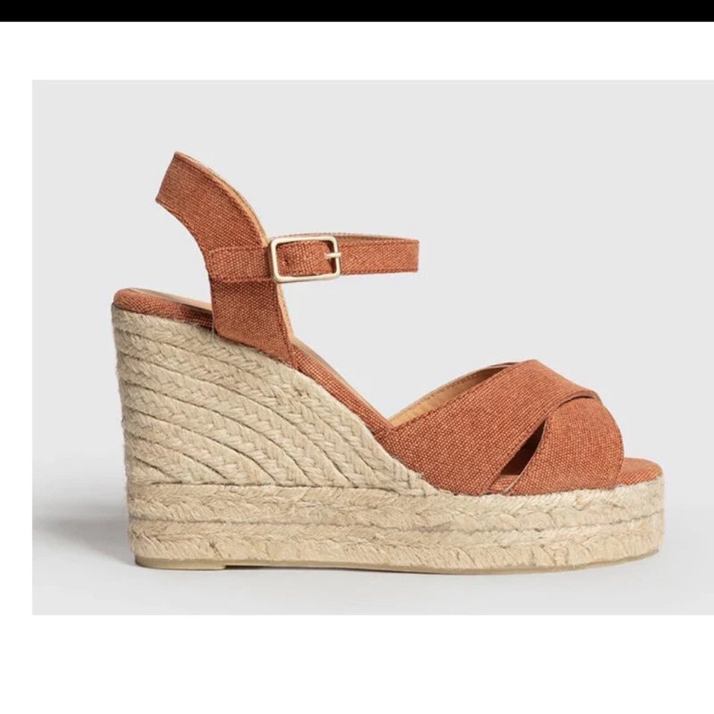 Castaner Blaudell Espadrille Wedge Sandals Brown, Size 9 (IT 40) Worn once